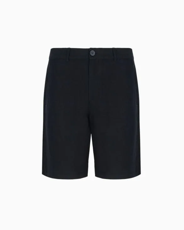 Bermuda Shorts In Stretch Gabardine Blue Men Armani Matching Sets