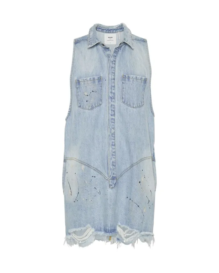 BEST BLUE ARTISTE BRAXTON DRESS Women One Teaspoon Denim Dresses BEST BLUE ARTISTE BRAXTON DRESS Women One Teaspoon Denim Dresses