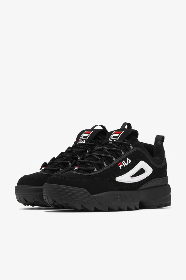 Big Kids 357 Kids Fila Kids039 Disruptor 2 014 Black White Red