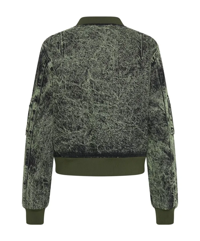 BLACK KHAKI DENIM BOMBER JACKET Women One Teaspoon Jackets BLACK KHAKI DENIM BOMBER JACKET Women One Teaspoon Jackets