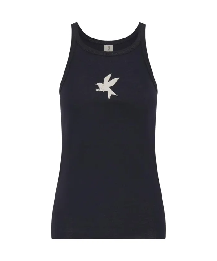 BLACK ONE TEASPOON RIB SINGLET Women One Teaspoon Tees and Tanks BLACK ONE TEASPOON RIB SINGLET Women One Teaspoon Tees and Tanks