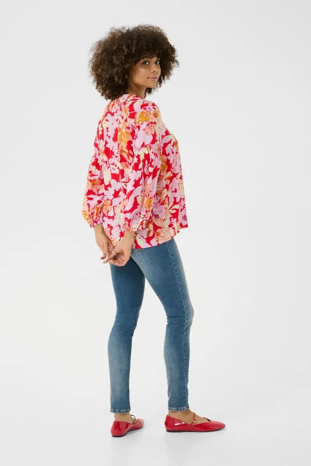 Blouses Women CULTURE CUaudrey Redpink Flower