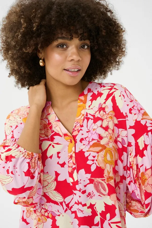 Blouses Women CULTURE CUaudrey Redpink Flower