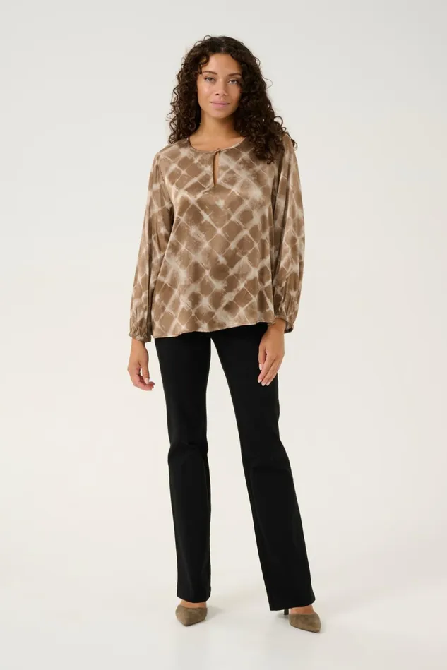 Blouses Women CULTURE CUjelly Blouse Sand Squares