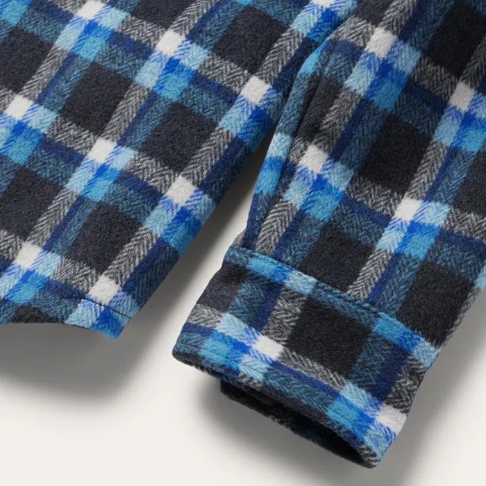 Blue Plaid Quilted Shirt Jacket Blue Men Stetson Flannel Shirts