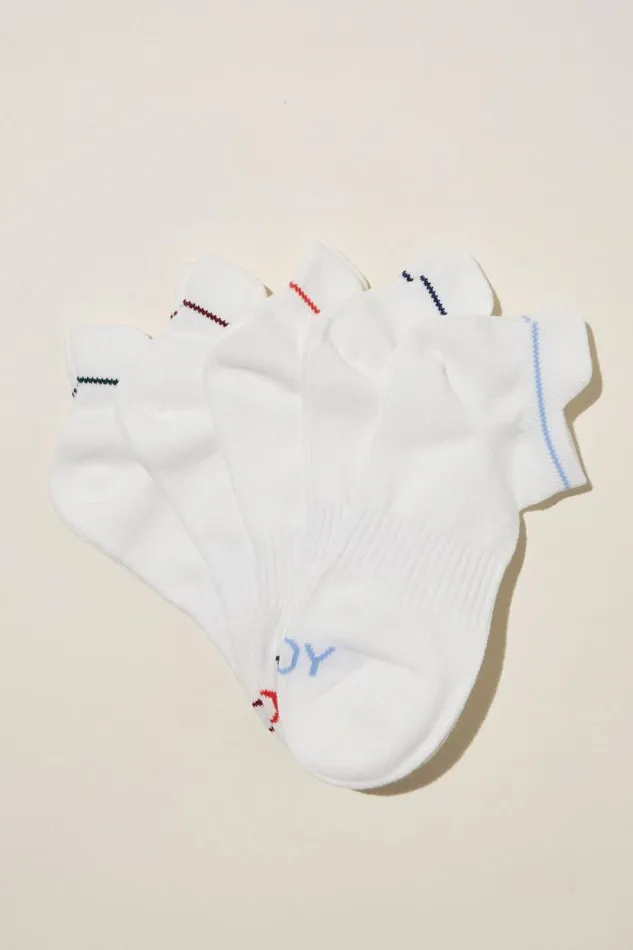 Body 5Pk Ankle Sport Sock Vintage Sport Women Cotton On Accessories