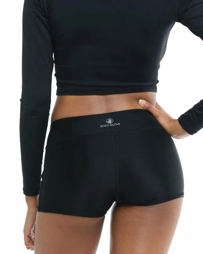 Body Glove Gym To Swim Women Smoothies Rider CrossOver Shorts 8211 Black