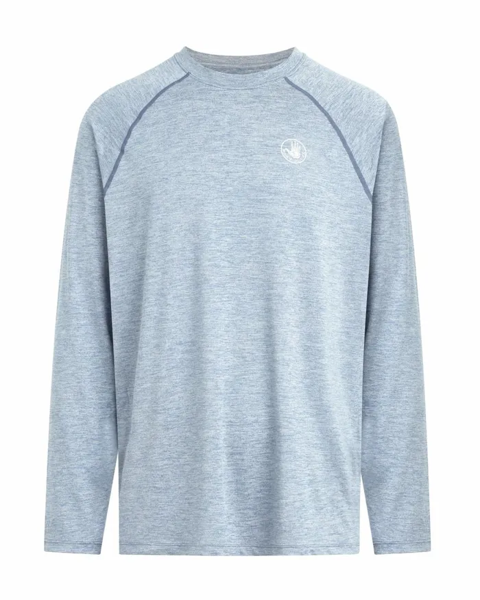 Body Glove Sun Protection Men LongSleeved Raglan UPF 50 TShirt 8211 Blue