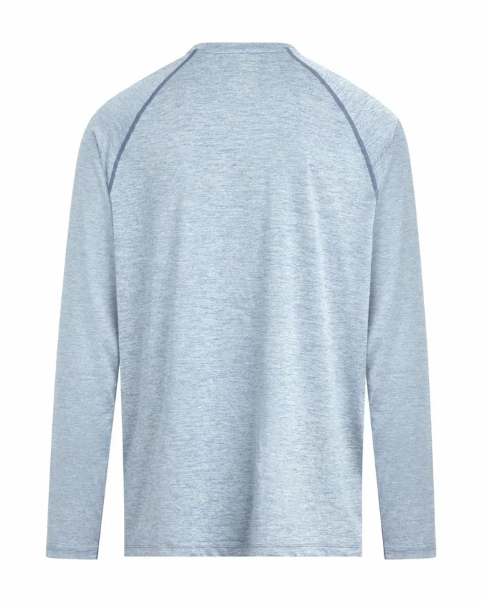 Body Glove Sun Protection Men LongSleeved Raglan UPF 50 TShirt 8211 Blue
