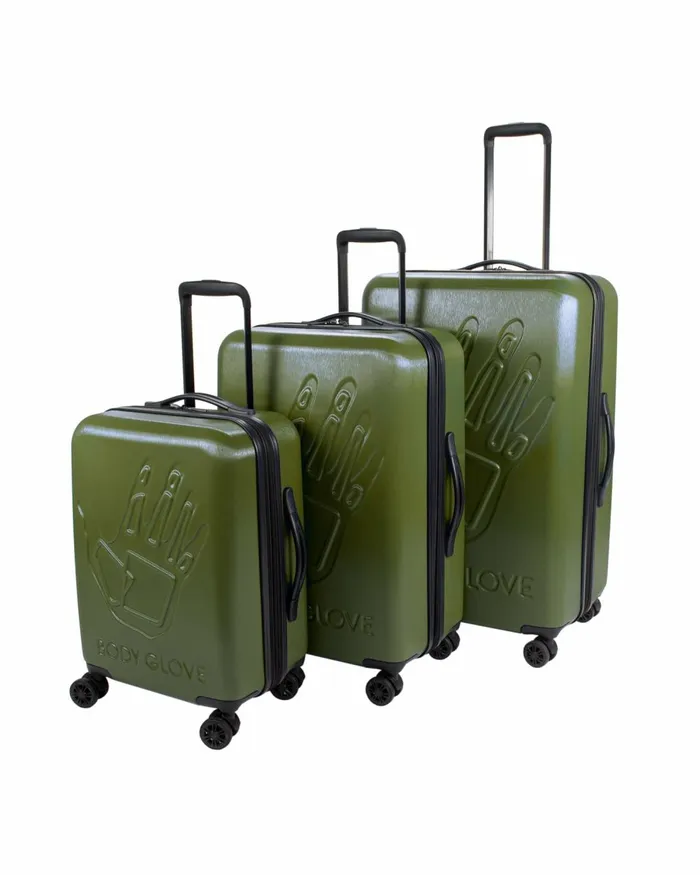 Body Glove Travel Luggage Accessories Redondo 3Piece Hardside Spinner Luggage Set 8211 Olive Branch Body Glove Travel Luggage Accessories Redondo 3Piece Hardside Spinner Luggage Set 8211 Olive Branch