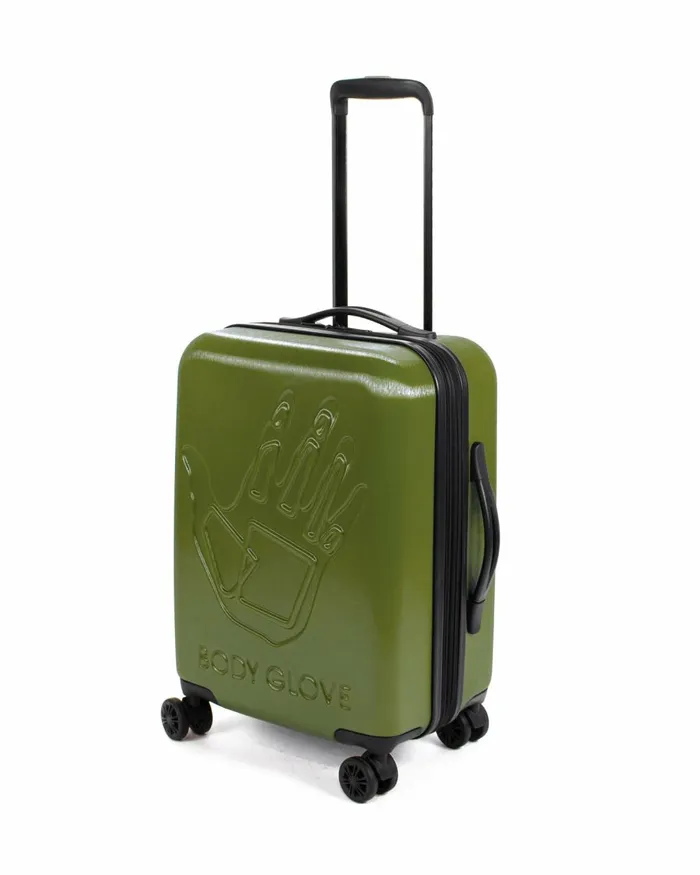 Body Glove Travel Luggage Accessories Redondo 3Piece Hardside Spinner Luggage Set 8211 Olive Branch