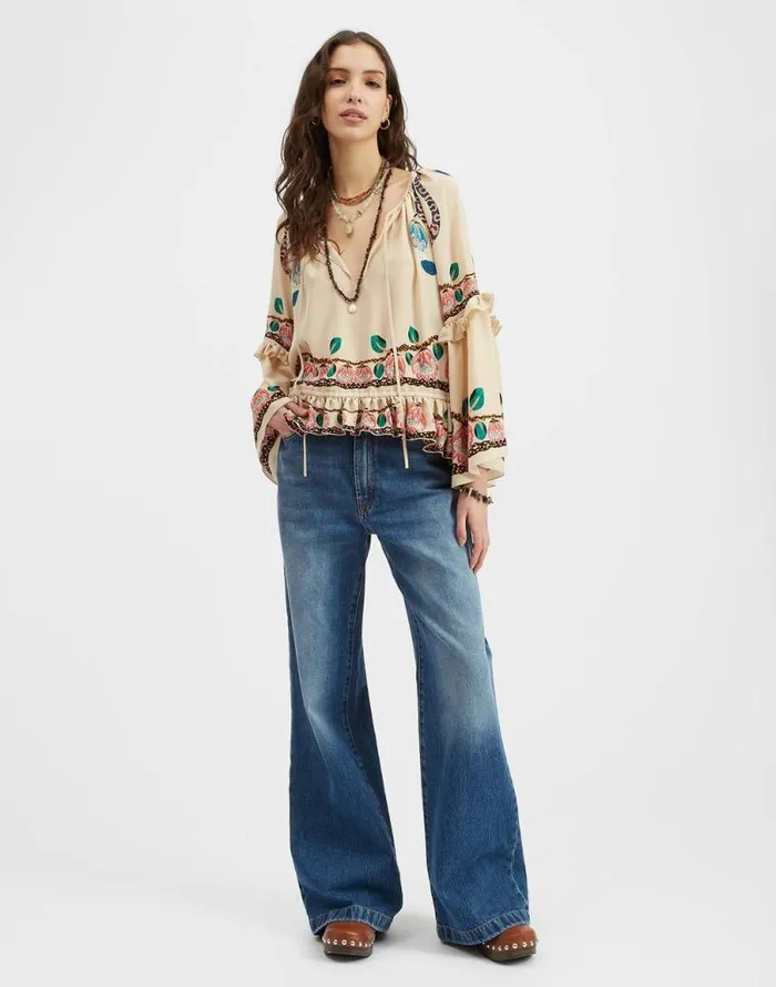 Boho Blouse Eve Ecru Women La Double J Shirts and Tops Boho Blouse Eve Ecru Women La Double J Shirts and Tops