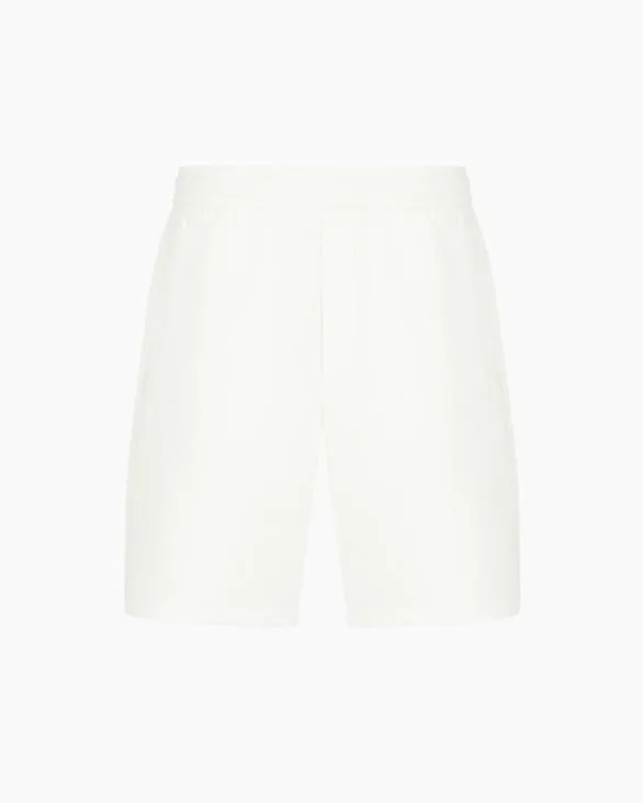 Bonded Cotton Bermuda Shorts White Men Armani Matching Sets