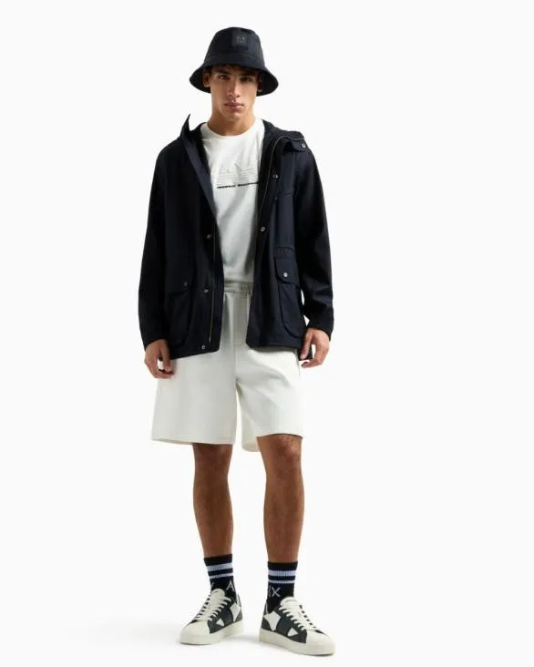 Bonded Cotton Bermuda Shorts White Men Armani Matching Sets Bonded Cotton Bermuda Shorts White Men Armani Matching Sets