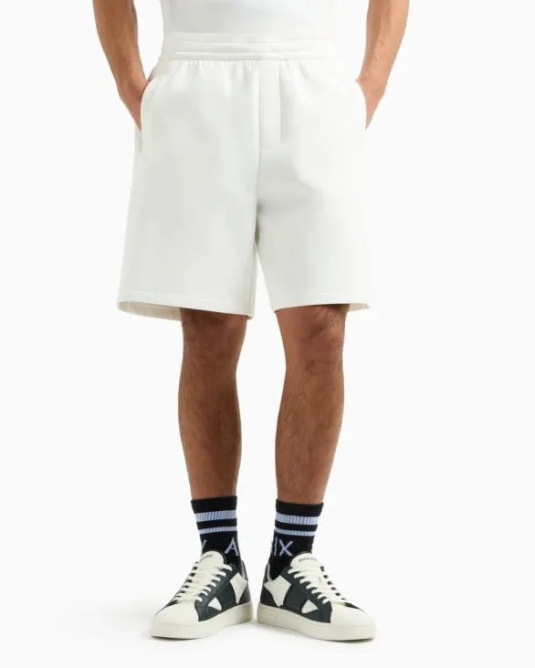 Bonded Cotton Bermuda Shorts White Men Armani Matching Sets Bonded Cotton Bermuda Shorts White Men Armani Matching Sets