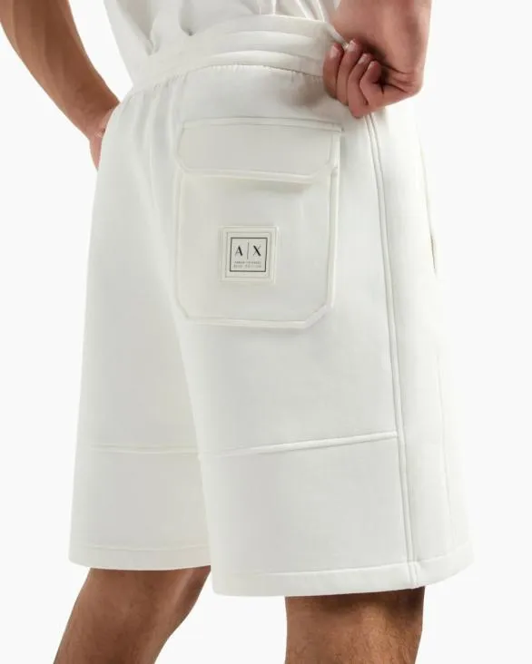 Bonded Cotton Bermuda Shorts White Men Armani Matching Sets Bonded Cotton Bermuda Shorts White Men Armani Matching Sets