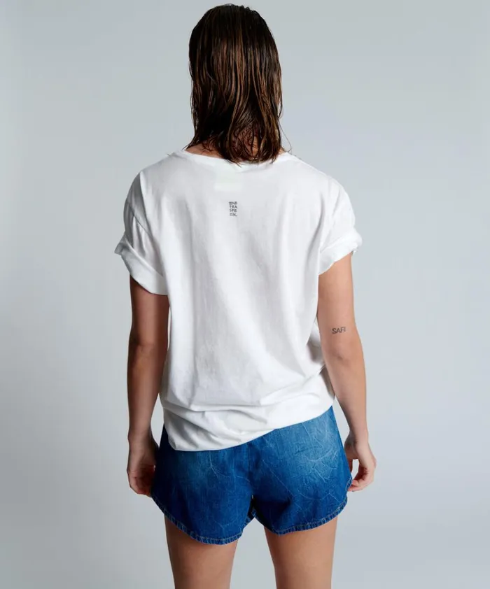 BOWER BIKE CLUB ORGANIC UNISEX TEE Women One Teaspoon Basic Tees BOWER BIKE CLUB ORGANIC UNISEX TEE Women One Teaspoon Basic Tees