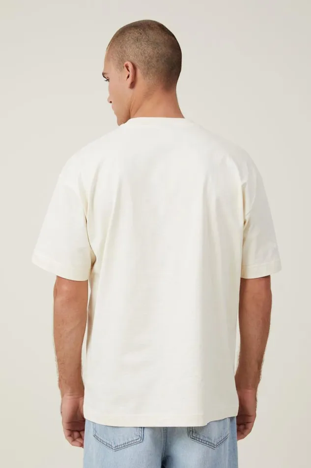 Box Fit College TShirt Cream Puff Track Div Men Cotton On Tees and Tanks Box Fit College TShirt Cream Puff Track Div Men Cotton On Tees and Tanks