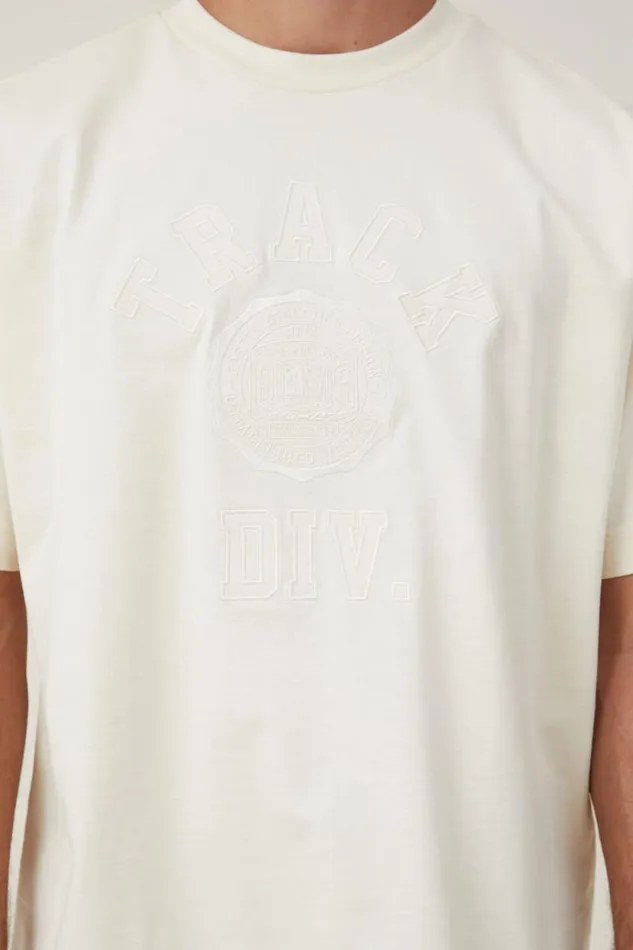 Box Fit College TShirt Cream Puff Track Div Men Cotton On Tees and Tanks Box Fit College TShirt Cream Puff Track Div Men Cotton On Tees and Tanks