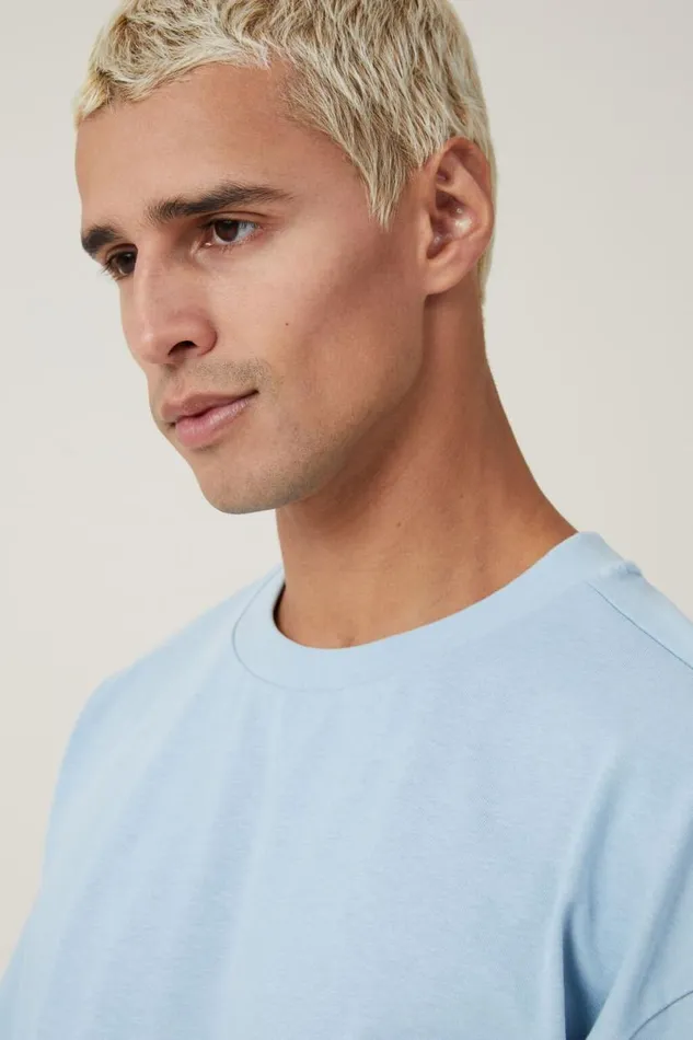 Box Fit Plain TShirt Blue Mist Men Cotton On Tees and Tanks Box Fit Plain TShirt Blue Mist Men Cotton On Tees and Tanks