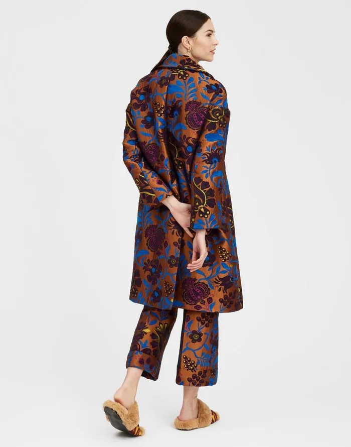 Boxy Coat Jacquard Selva Women La Double J Outerwear Boxy Coat Jacquard Selva Women La Double J Outerwear