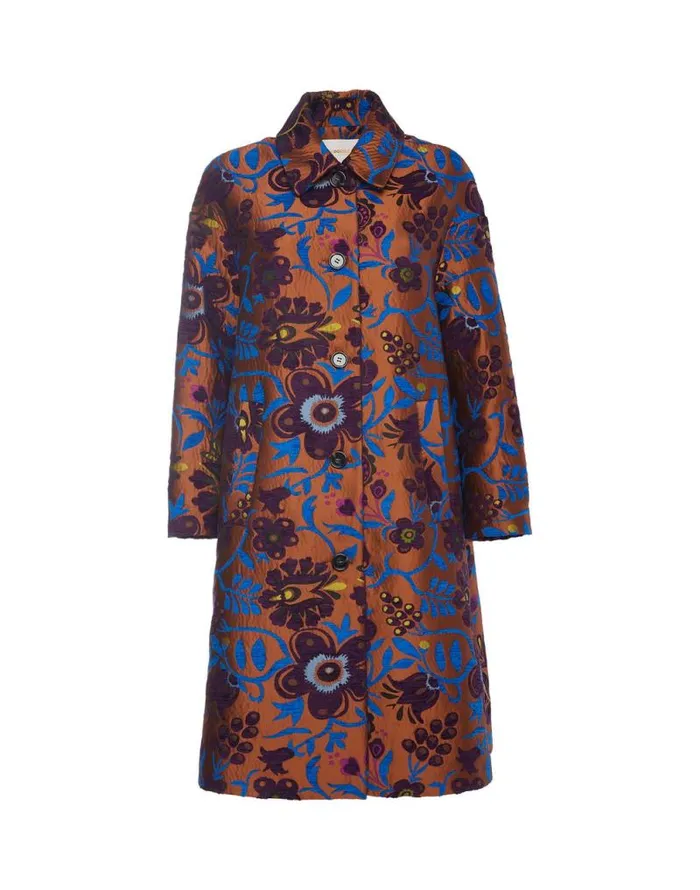 Boxy Coat Jacquard Selva Women La Double J Outerwear Boxy Coat Jacquard Selva Women La Double J Outerwear