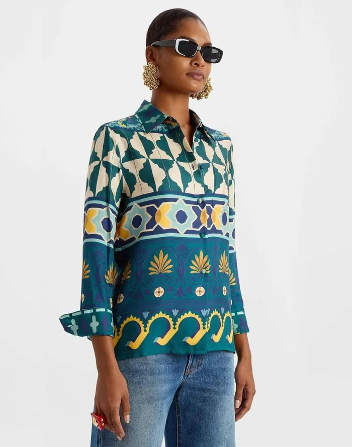 Boy Shirt Casareale Place Emerald Women La Double J Shirts and Tops