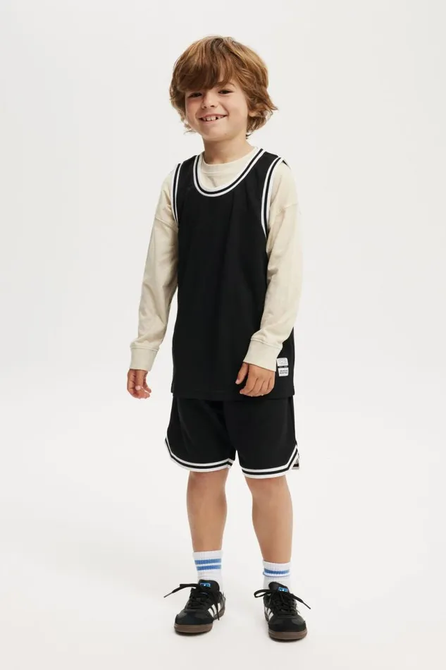 Braxton Basketball Short Black Boys Cotton On Shorts Braxton Basketball Short Black Boys Cotton On Shorts