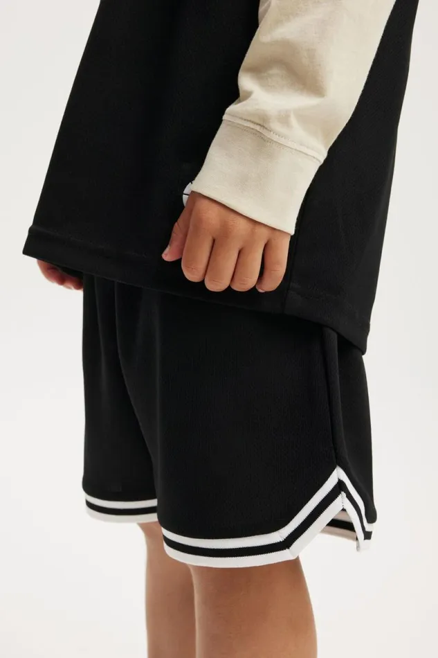 Braxton Basketball Short Black Boys Cotton On Shorts Braxton Basketball Short Black Boys Cotton On Shorts