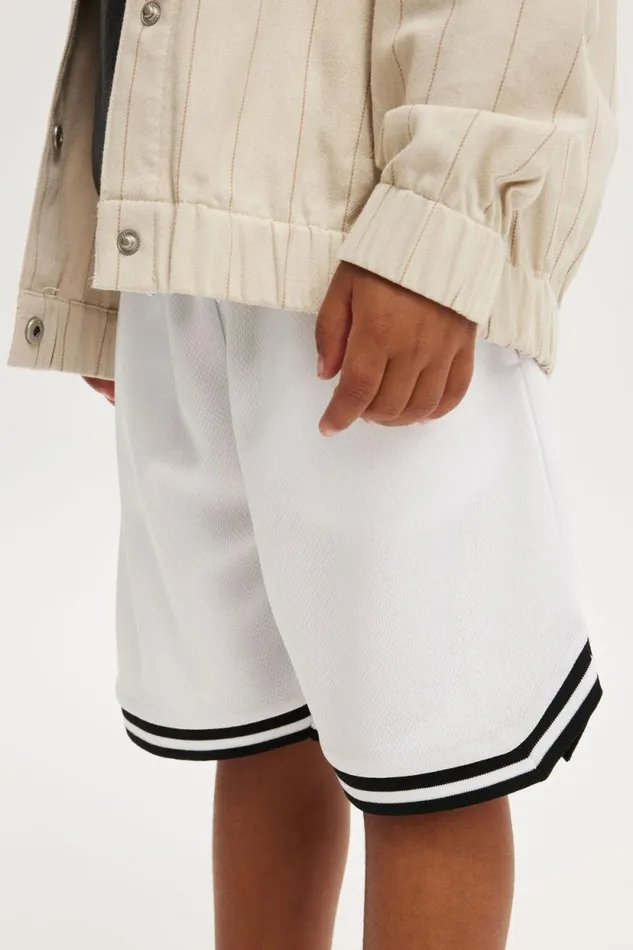 Braxton Basketball Short White Boys Cotton On Shorts Braxton Basketball Short White Boys Cotton On Shorts