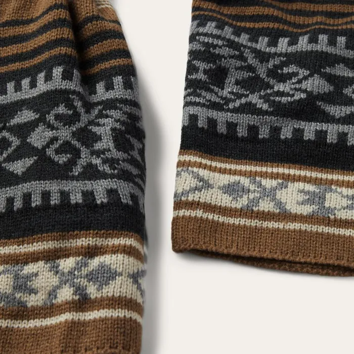 Brown Serape Belted Cardigan Brown Women Stetson Sweaters