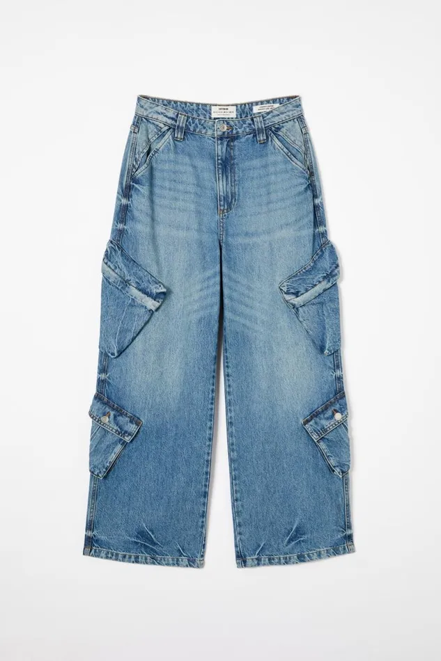 Cargo Super Baggy Jean Surfers Blue Women Cotton On Pants