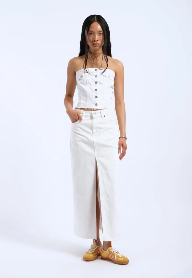 Carli Tube Top 8211 White White Women Dr Denim Tees and Tanks