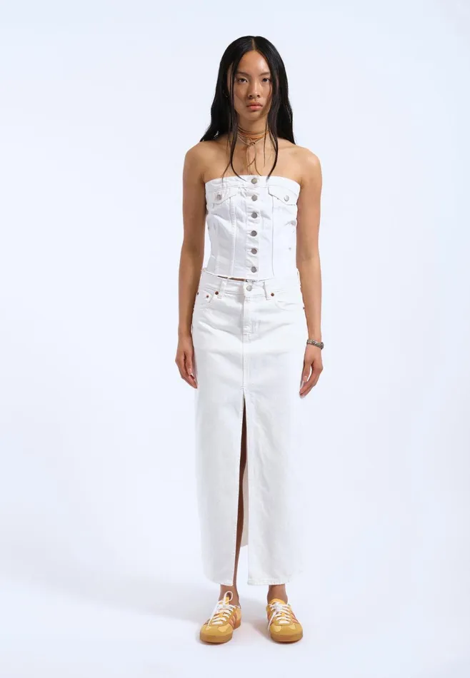Carli Tube Top 8211 White White Women Dr Denim Tees and Tanks