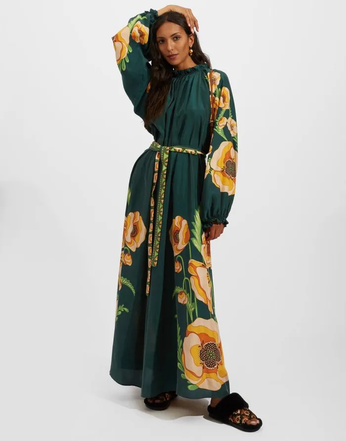 Cerere Dress Place Poppies Green Place Women La Double J Dresses