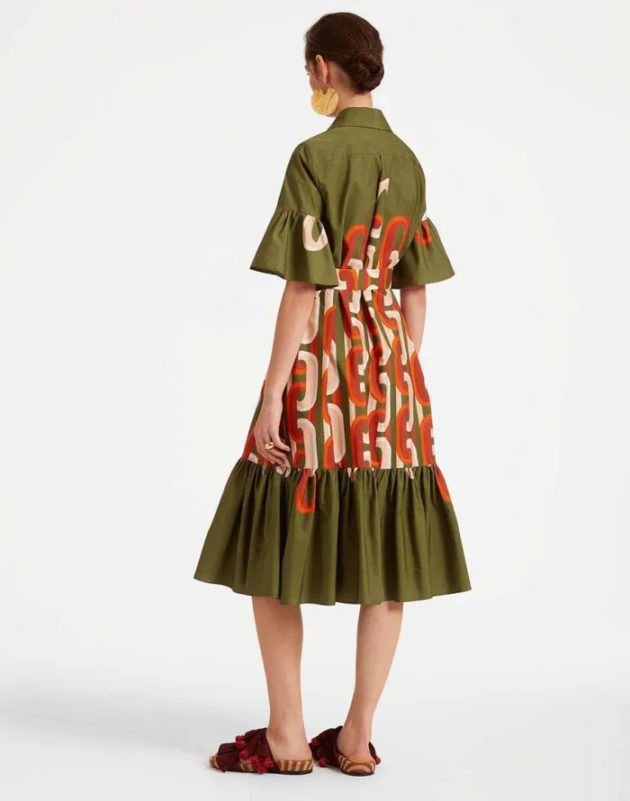 Choux Midi Dress Prometheus Place Camouflage Women La Double J Dresses Choux Midi Dress Prometheus Place Camouflage Women La Double J Dresses