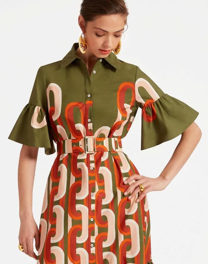 Choux Midi Dress Prometheus Place Camouflage Women La Double J Dresses Choux Midi Dress Prometheus Place Camouflage Women La Double J Dresses