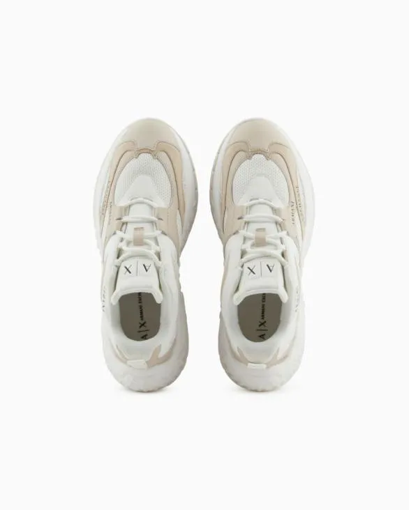 Chunky Sneakers With Contrasting Inserts Beige Women Armani Sneakers Chunky Sneakers With Contrasting Inserts Beige Women Armani Sneakers