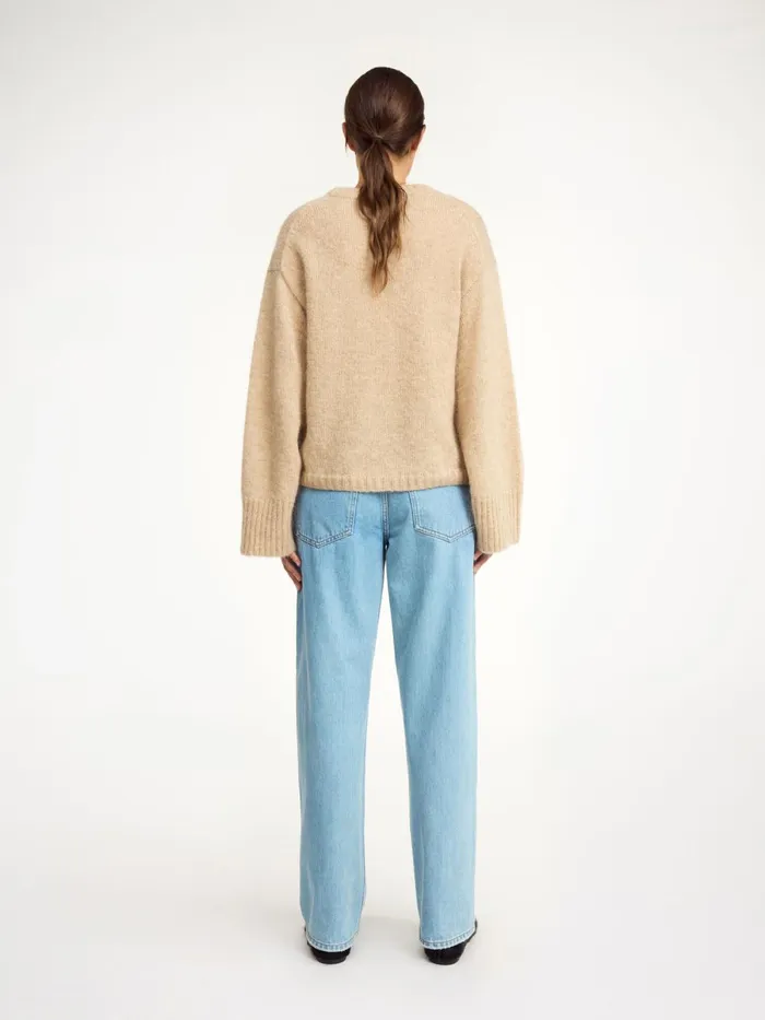 Cierra Sweater Twill Beige Women By Malene Birger Knitwear