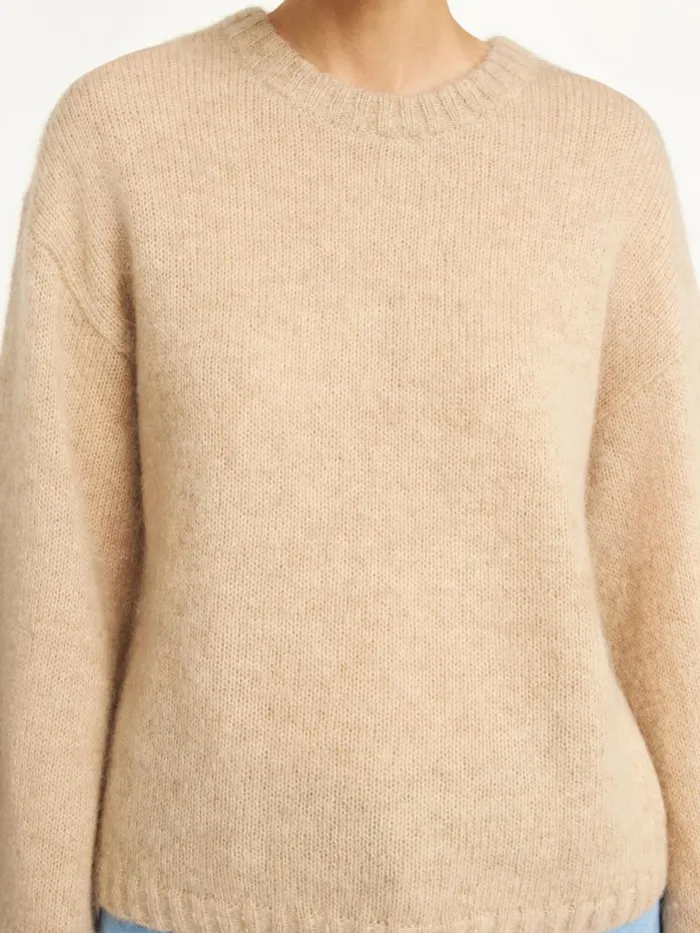 Cierra Sweater Twill Beige Women By Malene Birger Knitwear