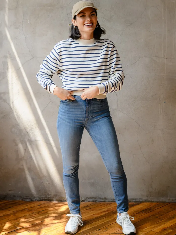 Clarissa High Rise Jean Mid Blue Wash Pants Able Women