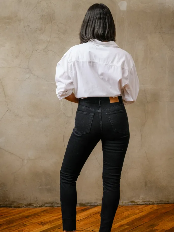 Clarissa High Rise Jean Mid Blue Wash Pants Able Women