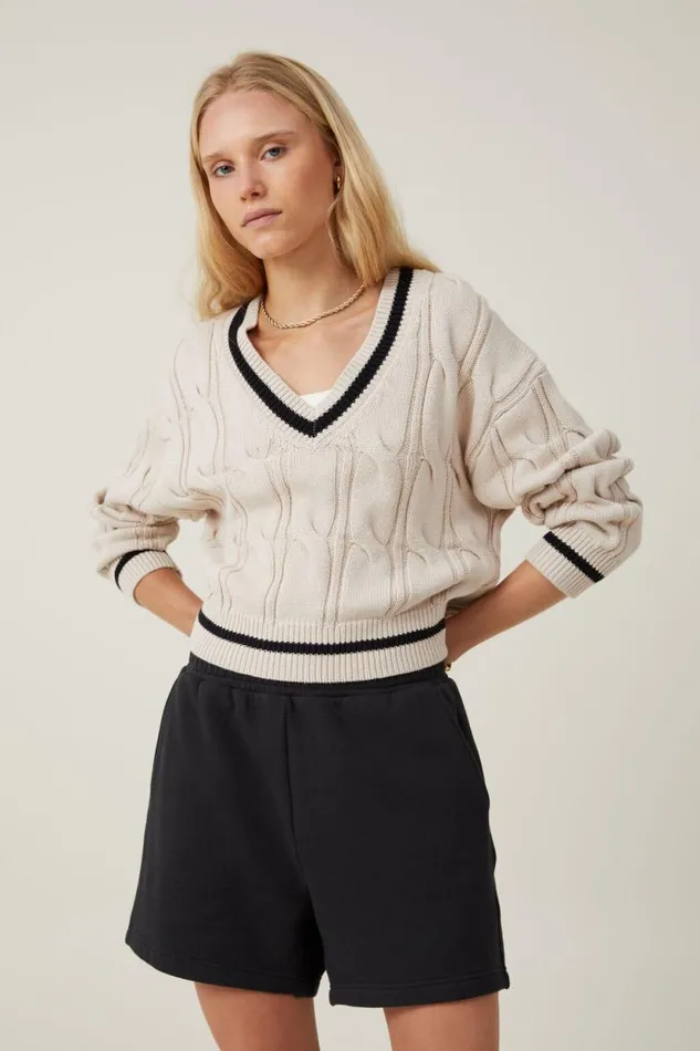 Classic Fleece Short Black Women Cotton On Tops