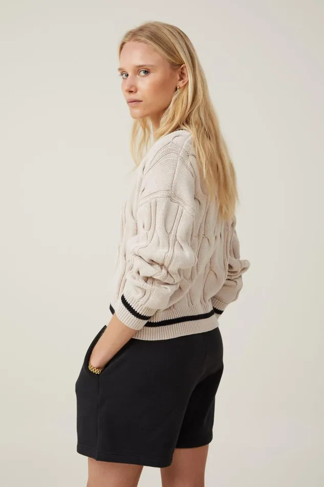 Classic Fleece Short Black Women Cotton On Tops