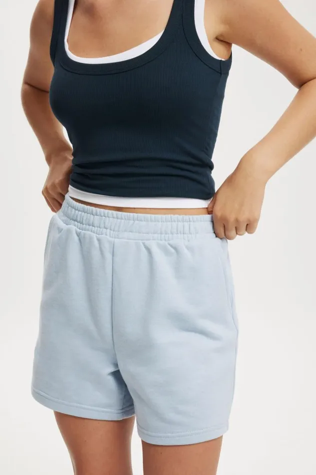Classic Fleece Short Coastal Blue Women Cotton On Sweats and Hoodies