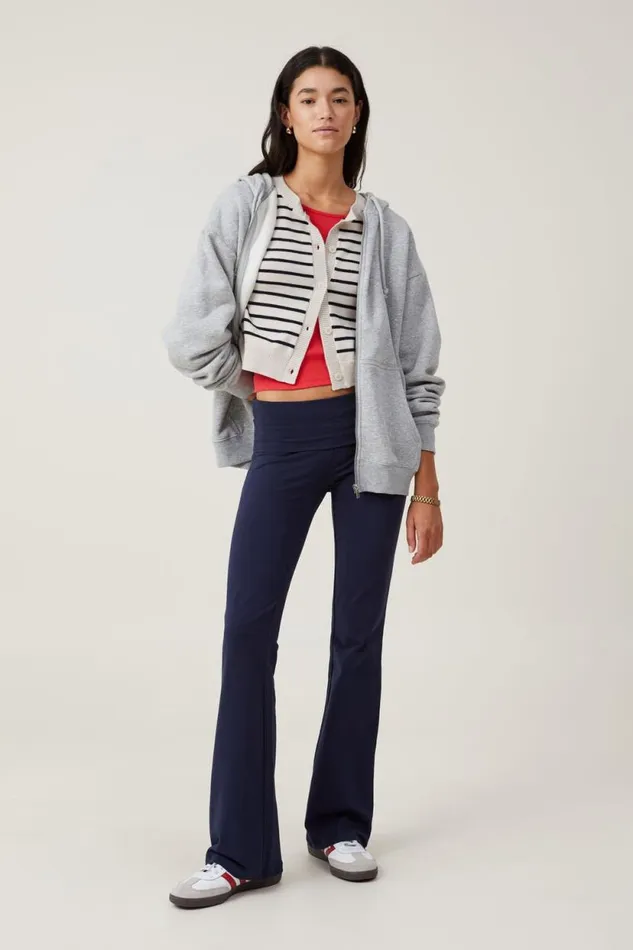 Classic ZipThrough Hoodie Grey Marle Women Cotton On Tops Classic ZipThrough Hoodie Grey Marle Women Cotton On Tops