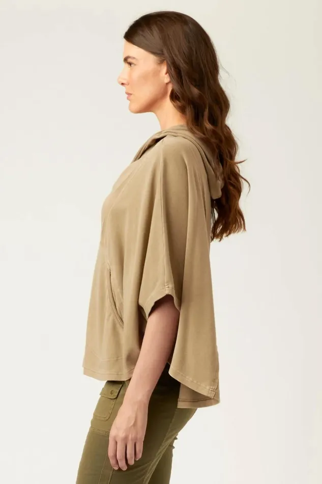 Clothing CoverUps XCVI Alton Hooded Poncho Rural Pigment