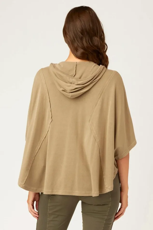 Clothing CoverUps XCVI Alton Hooded Poncho Rural Pigment