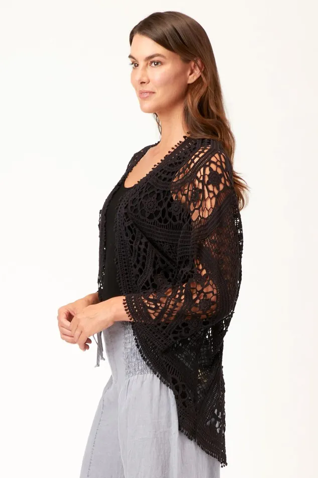 Clothing CoverUps XCVI Fiorella Cardigan Black