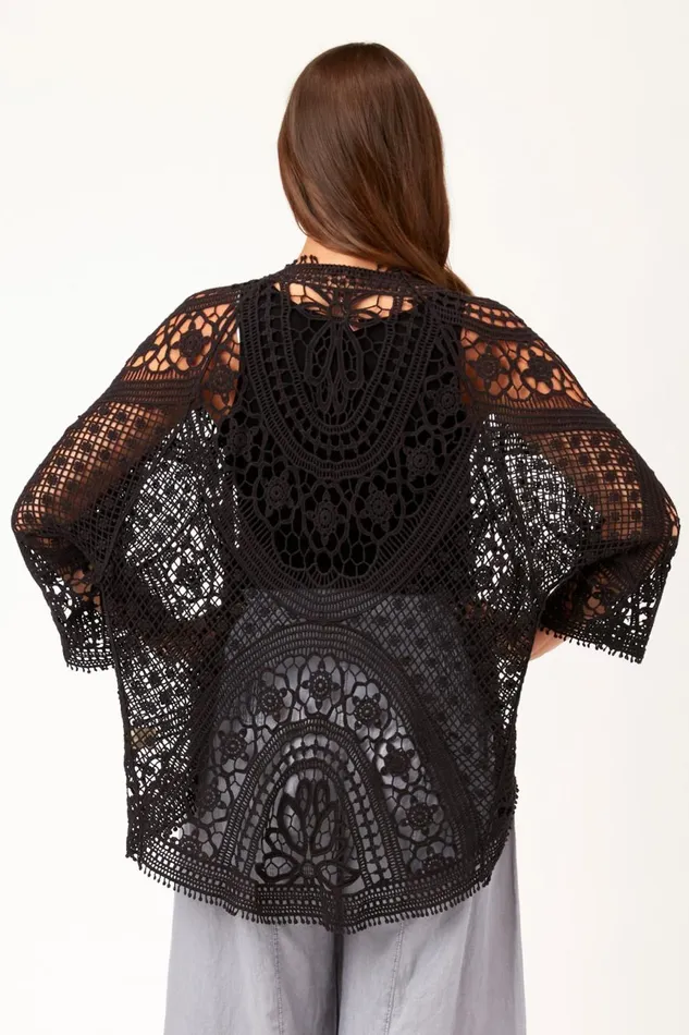 Clothing CoverUps XCVI Fiorella Cardigan Black